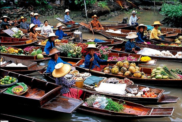 Mercado Flotante Tailandia
