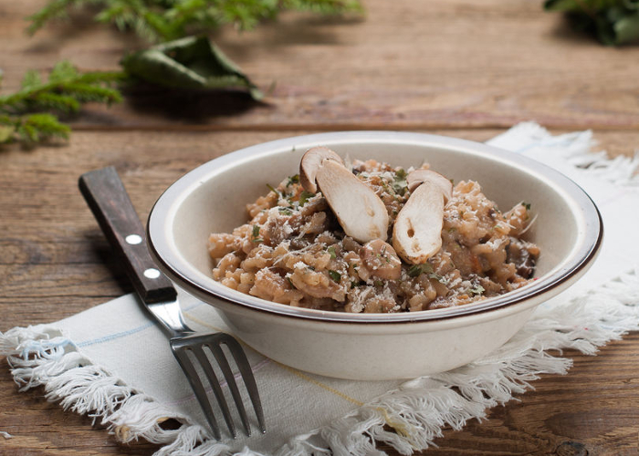 Risotto con boletus