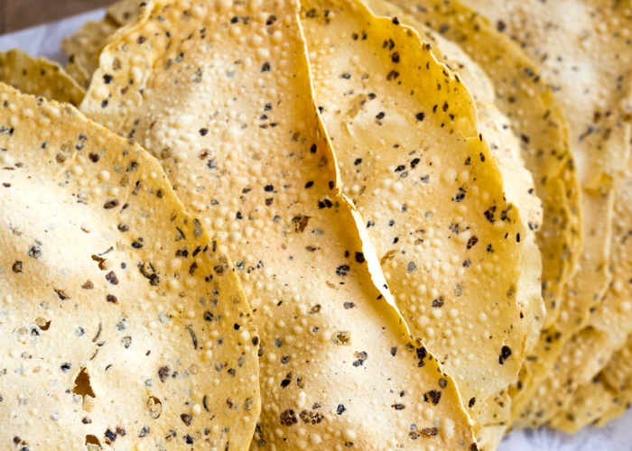 papadum con alcaravea